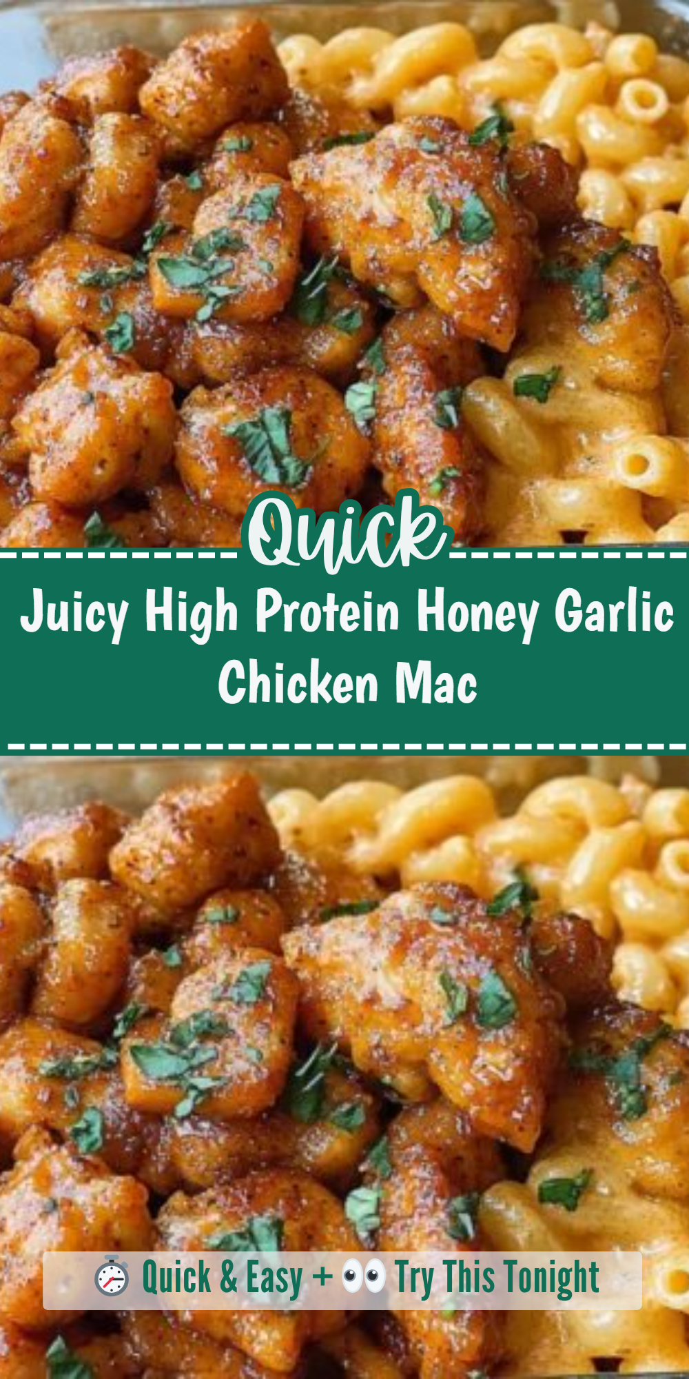 Juicy High Protein Honey Garlic Chicken Mac