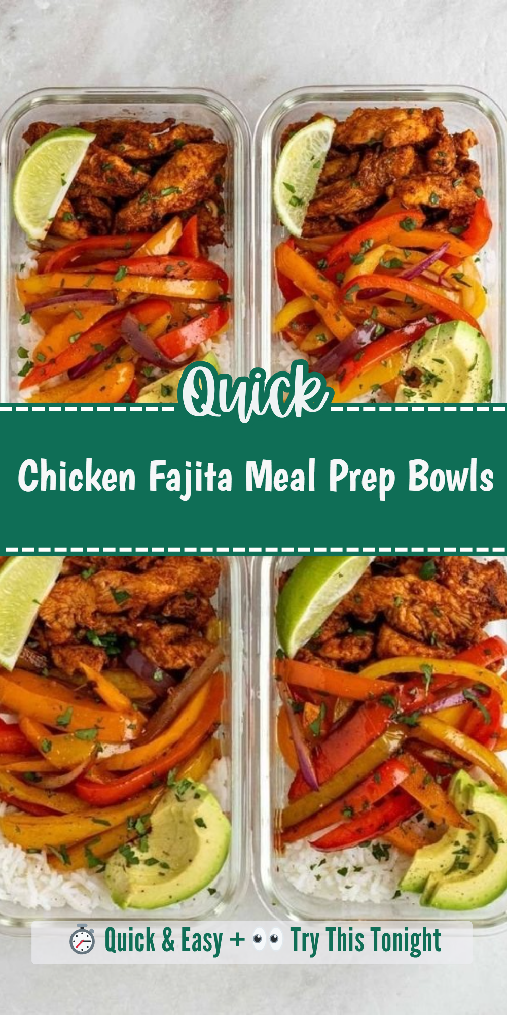 Chicken Fajita Meal Prep Bowls