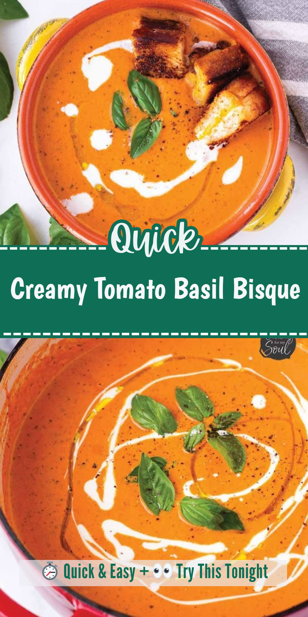 Creamy Tomato Basil Bisque
