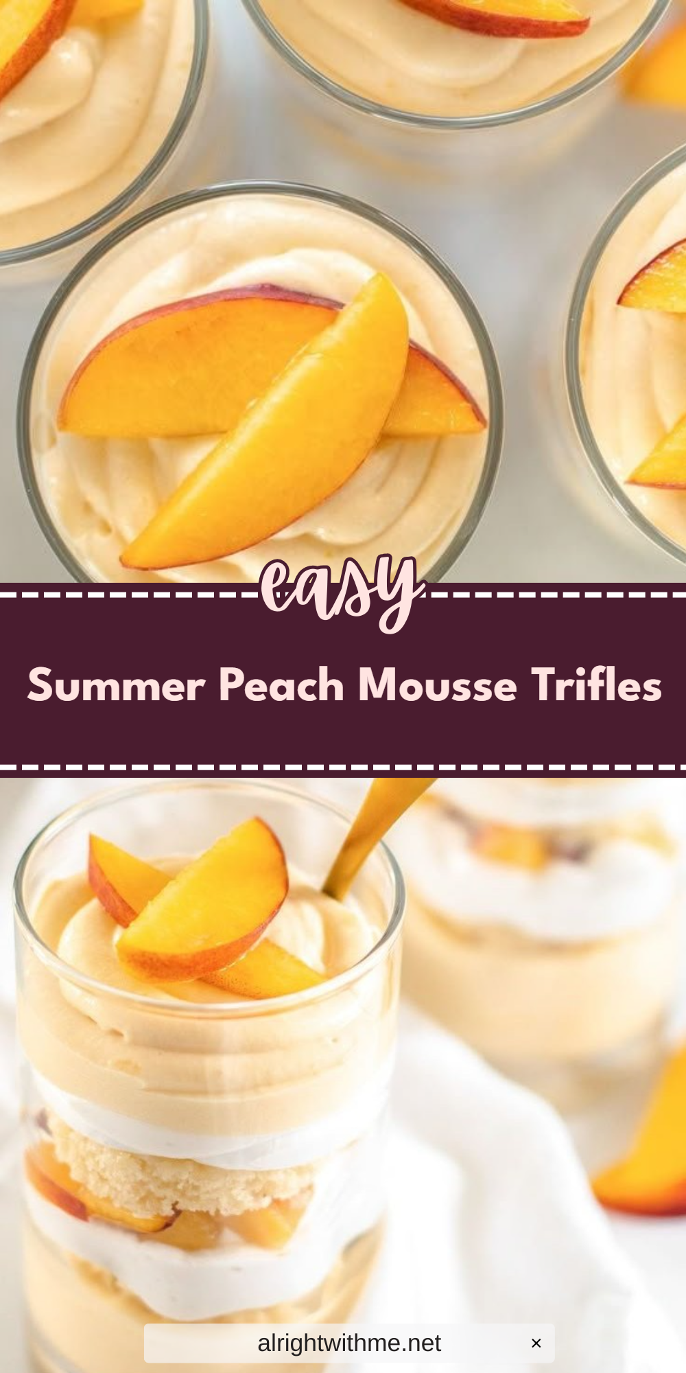 Summer Peach Mousse Trifles