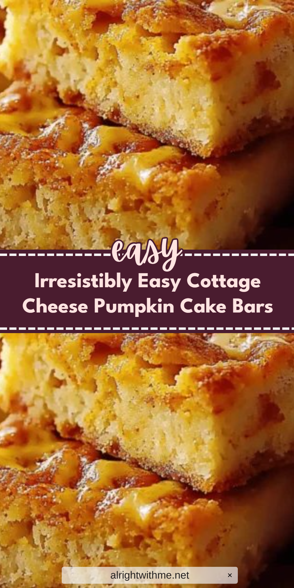 Irresistibly Easy Cottage Cheese Pumpkin Cake Bars