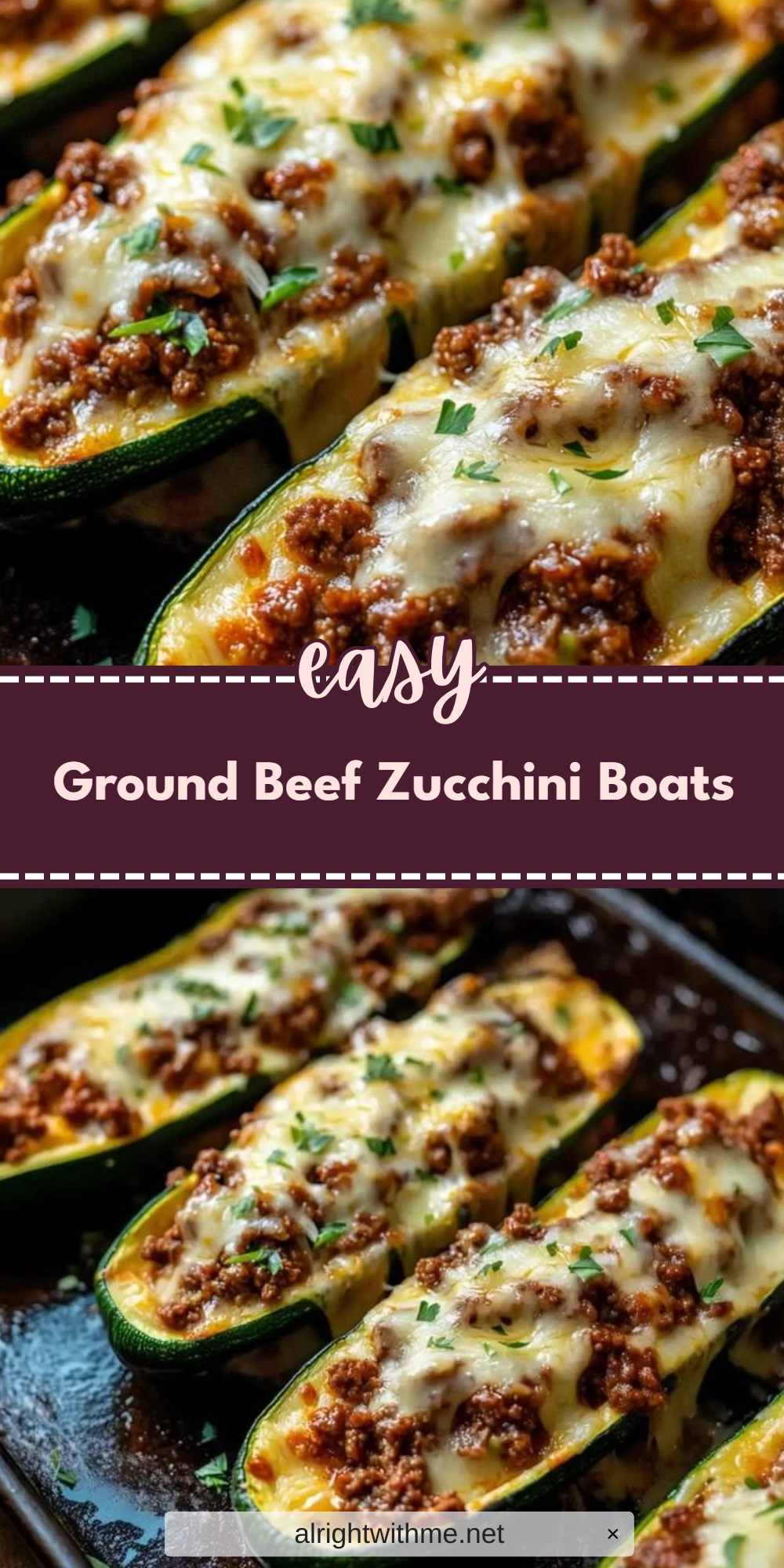 Ground Beef Zucchini Boats