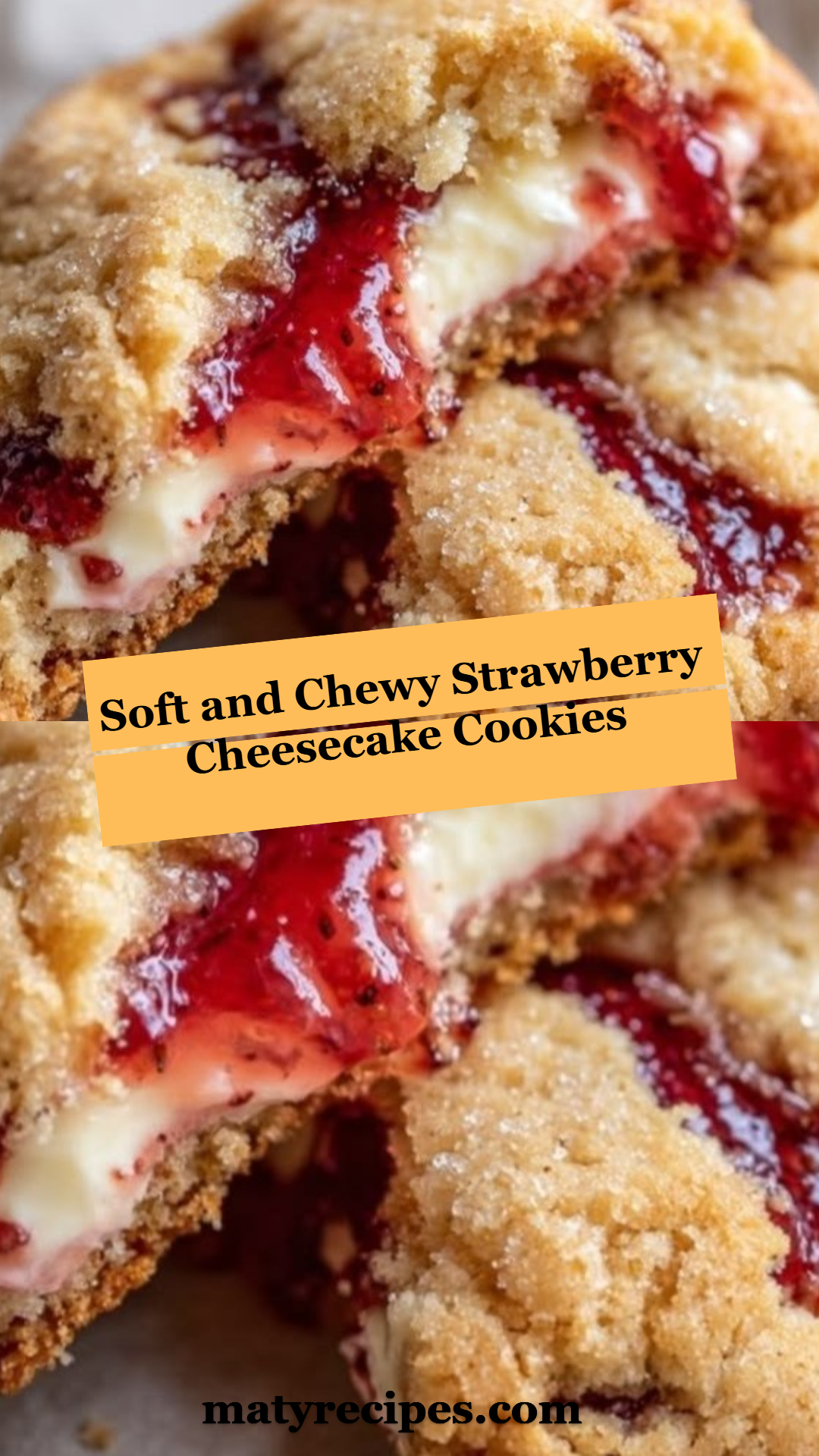 Soft and Chewy Strawberry Cheesecake Cookies