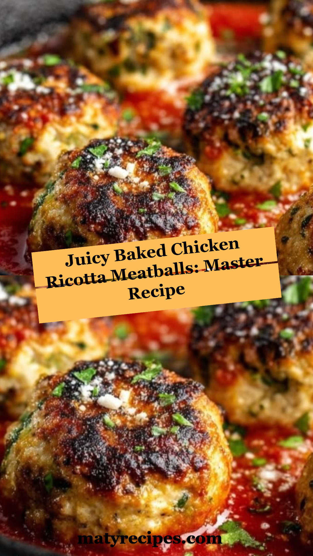 Juicy Baked Chicken Ricotta Meatballs: Master Recipe