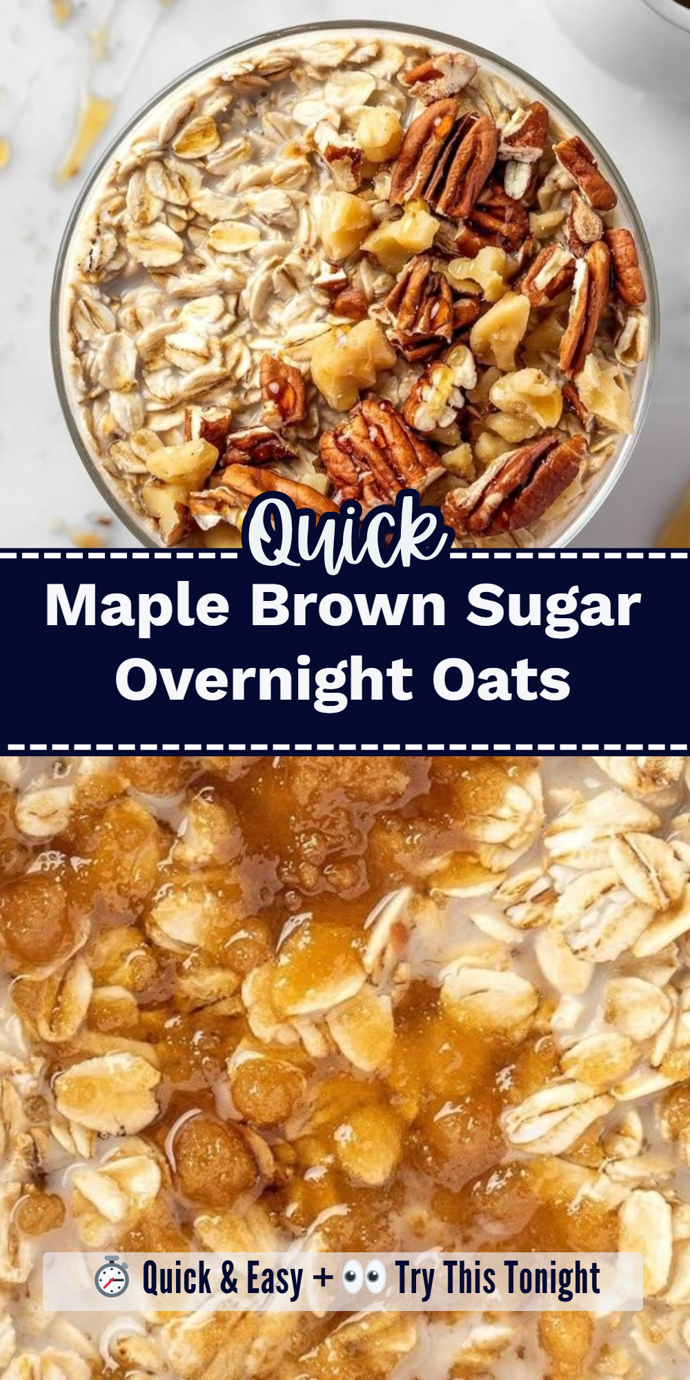 Maple Brown Sugar Overnight Oats