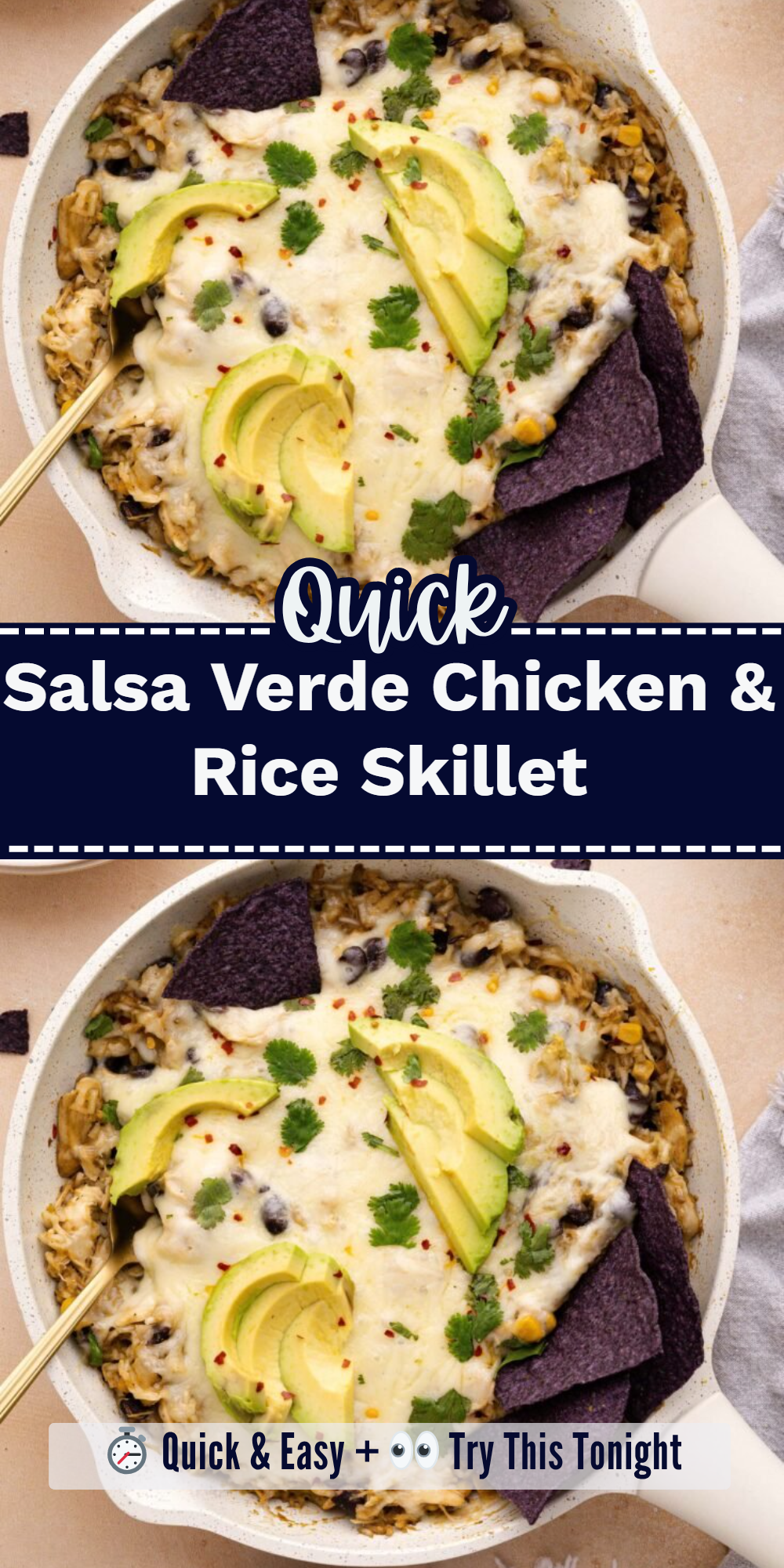 Salsa Verde Chicken & Rice Skillet