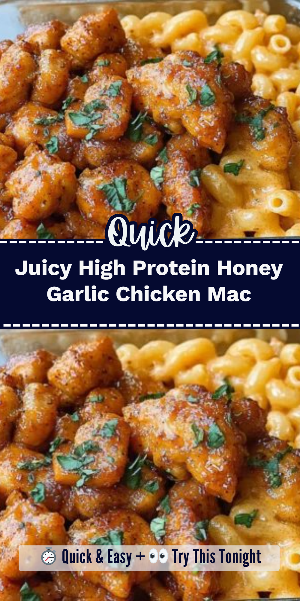 Juicy High Protein Honey Garlic Chicken Mac