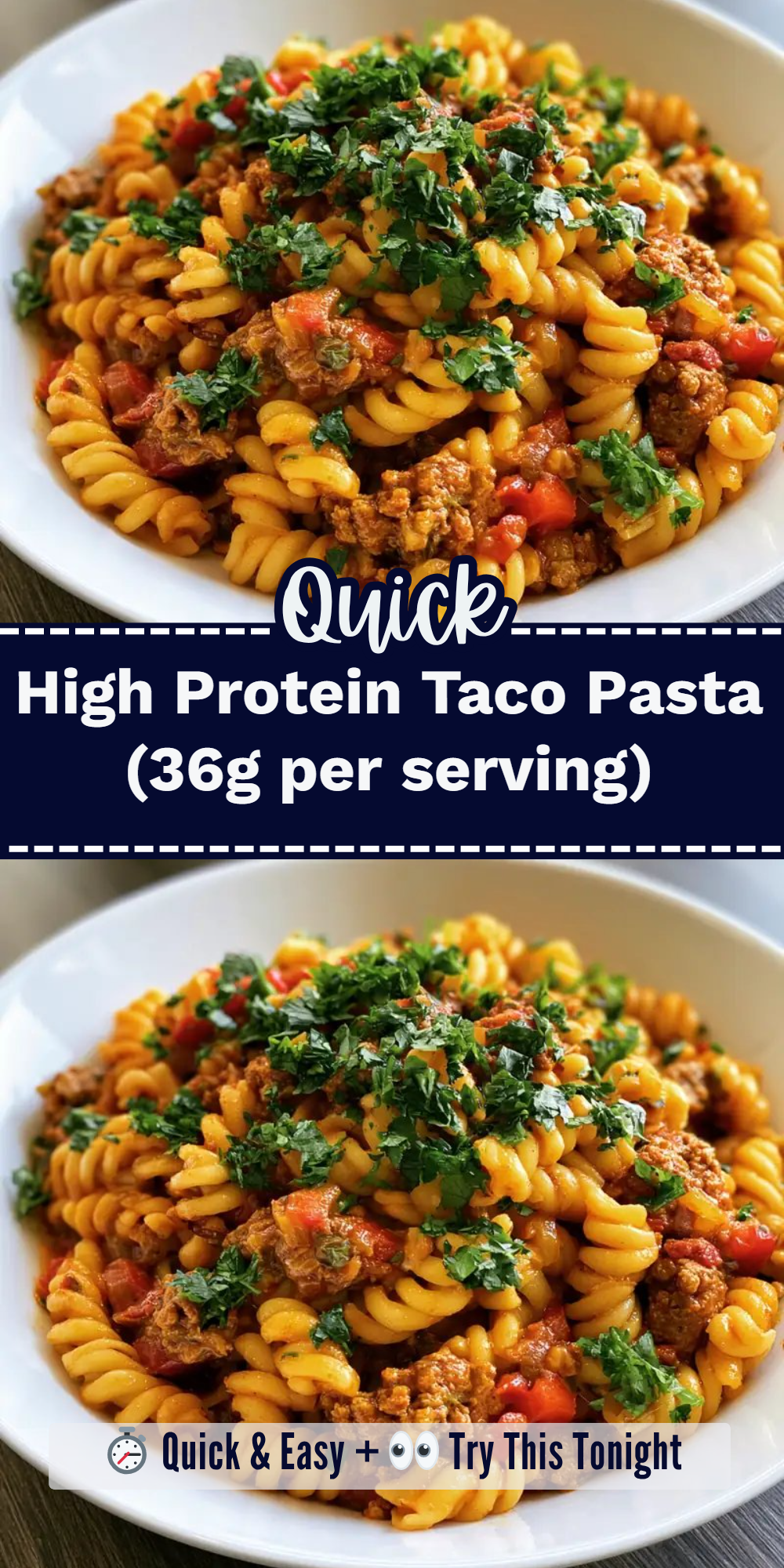 High Protein Taco Pasta (36g per serving)
