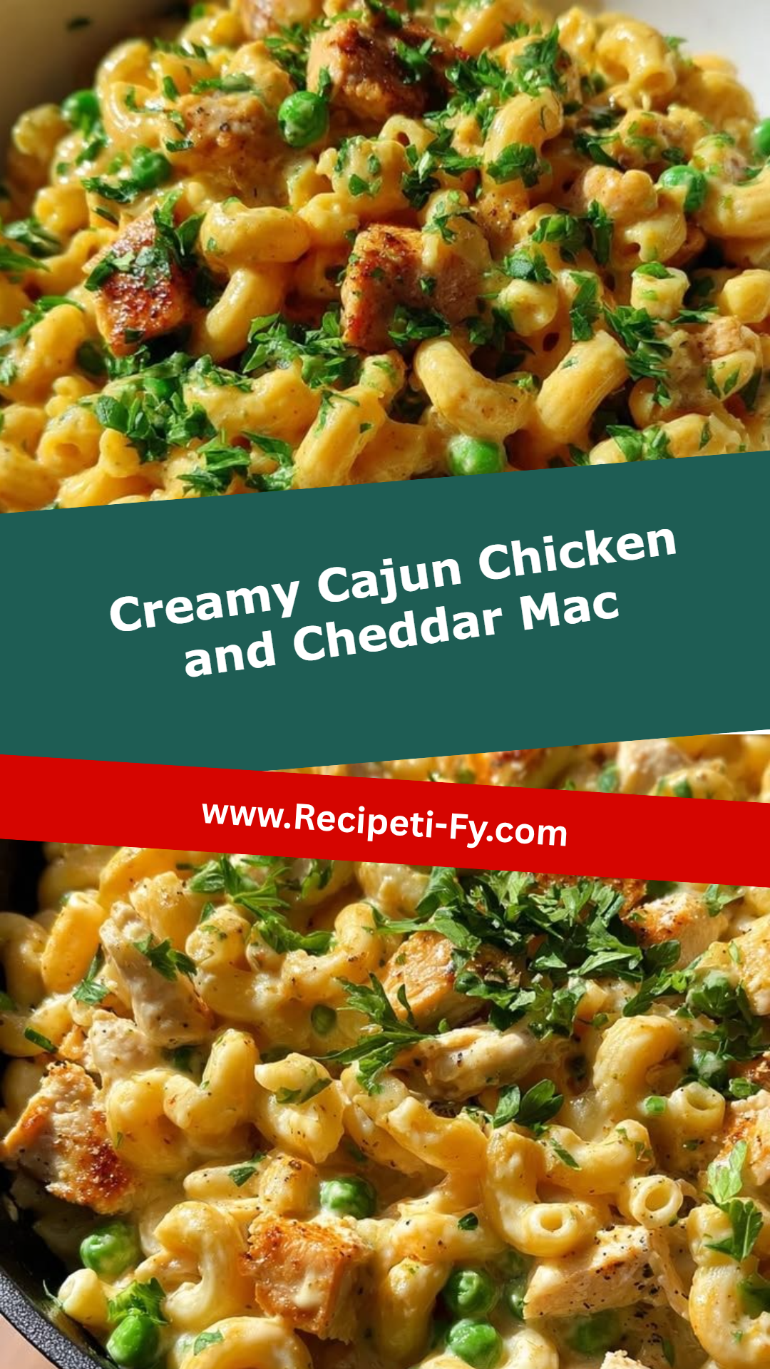 Creamy Cajun Chicken and Cheddar Mac