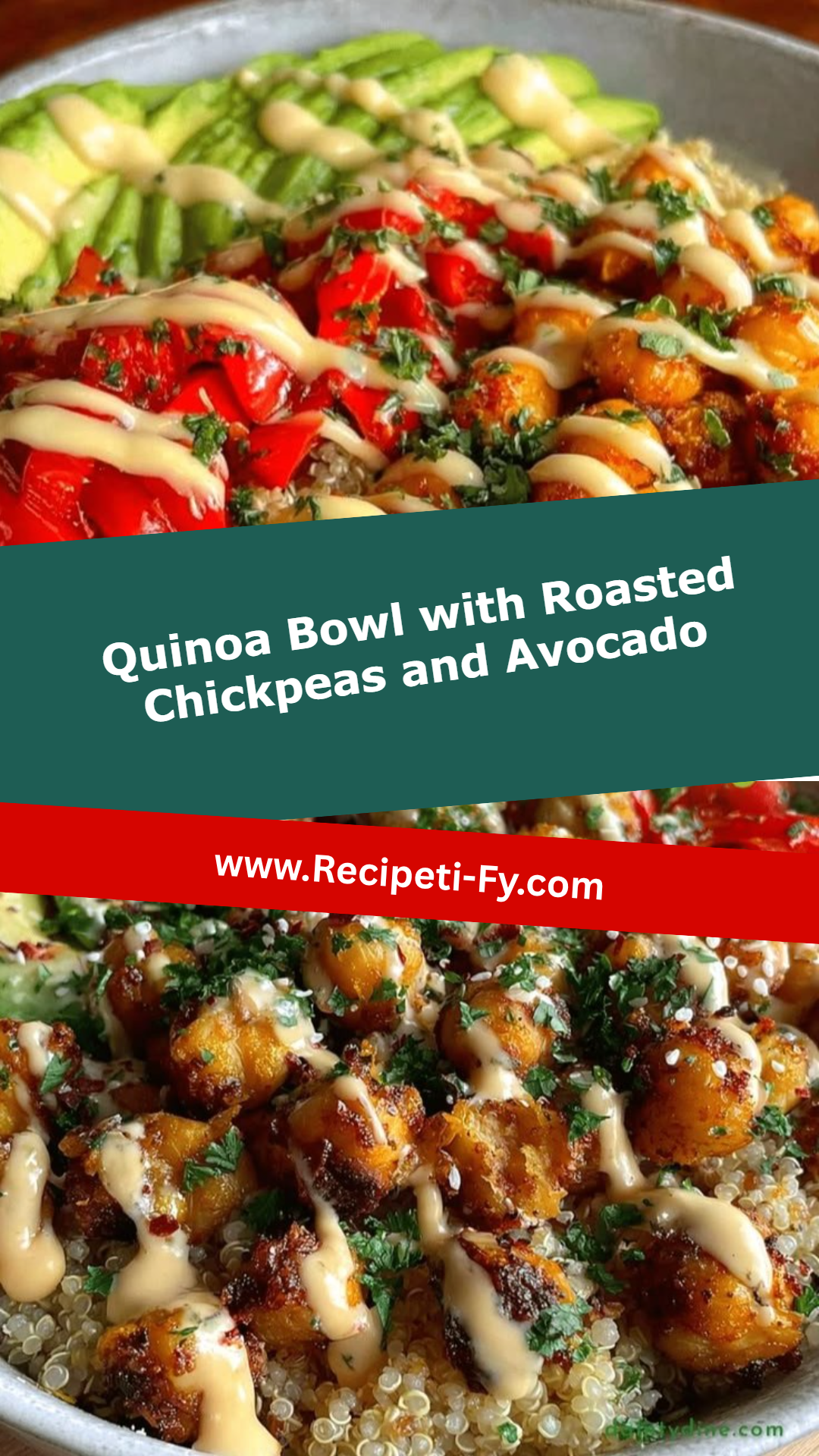Quinoa Bowl with Roasted Chickpeas and Avocado