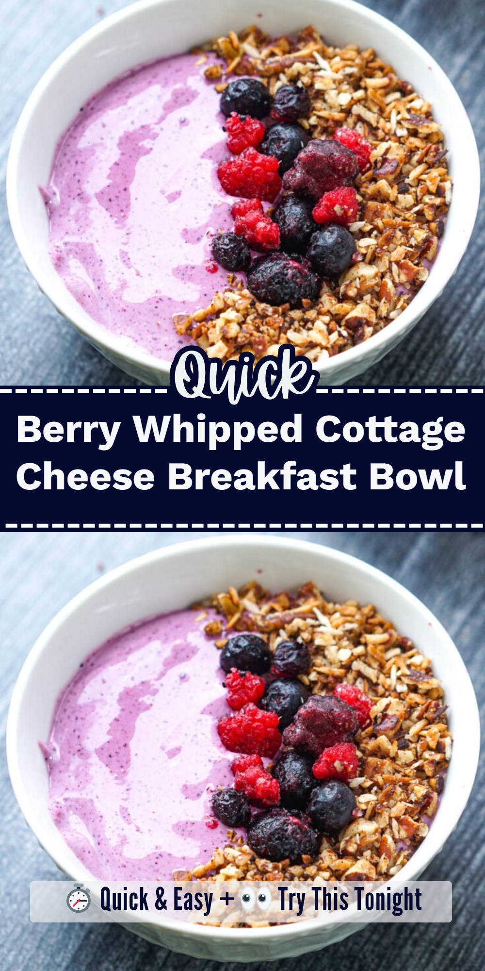 Berry Whipped Cottage Cheese Breakfast Bowl