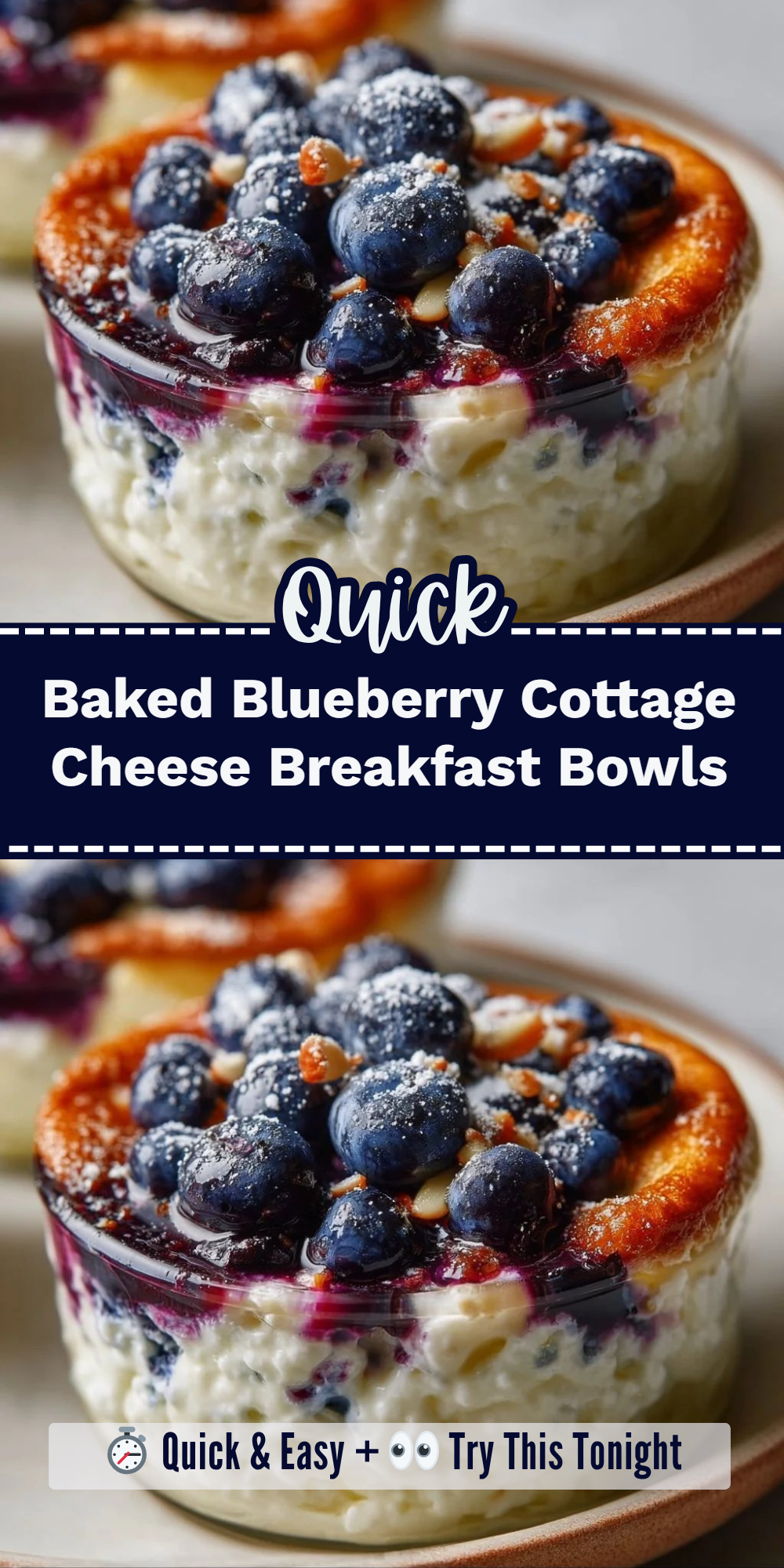 Baked Blueberry Cottage Cheese Breakfast Bowls