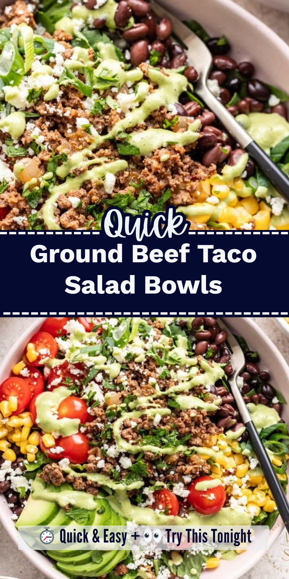 Ground Beef Taco Salad Bowls
