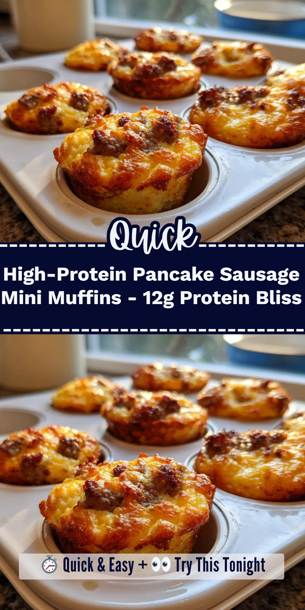 High-Protein Pancake Sausage Mini Muffins - 12g Protein Bliss