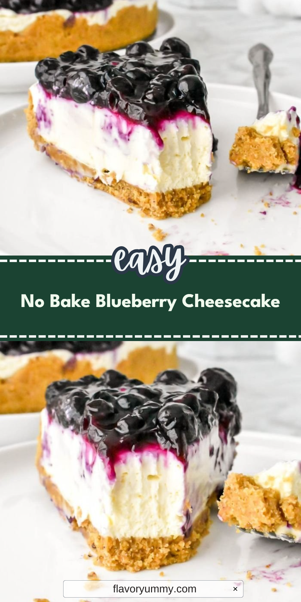 No Bake Blueberry Cheesecake