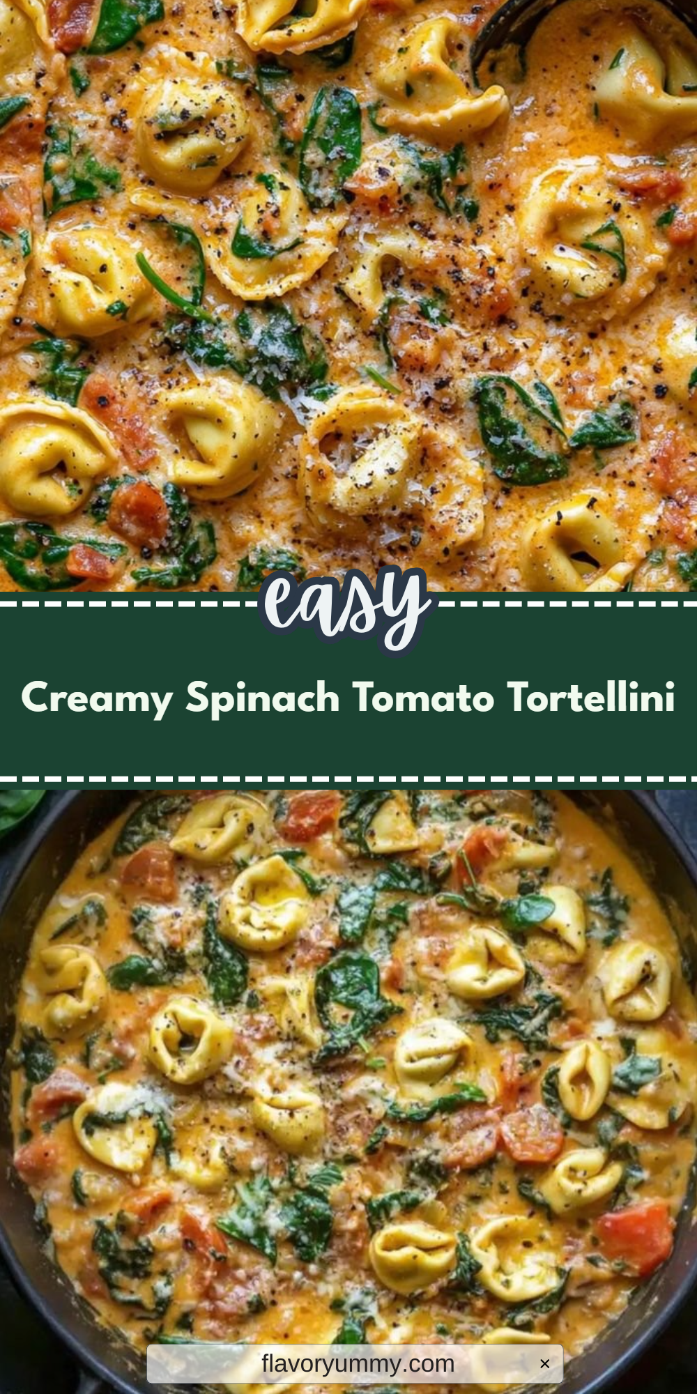 Creamy Spinach Tomato Tortellini