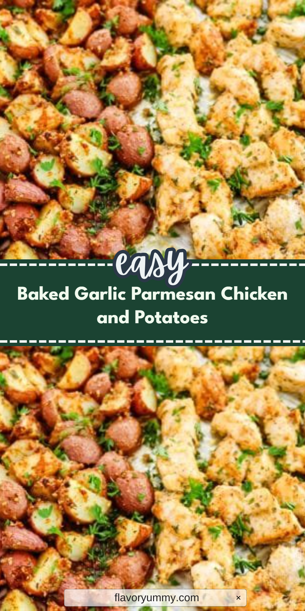 Baked Garlic Parmesan Chicken and Potatoes