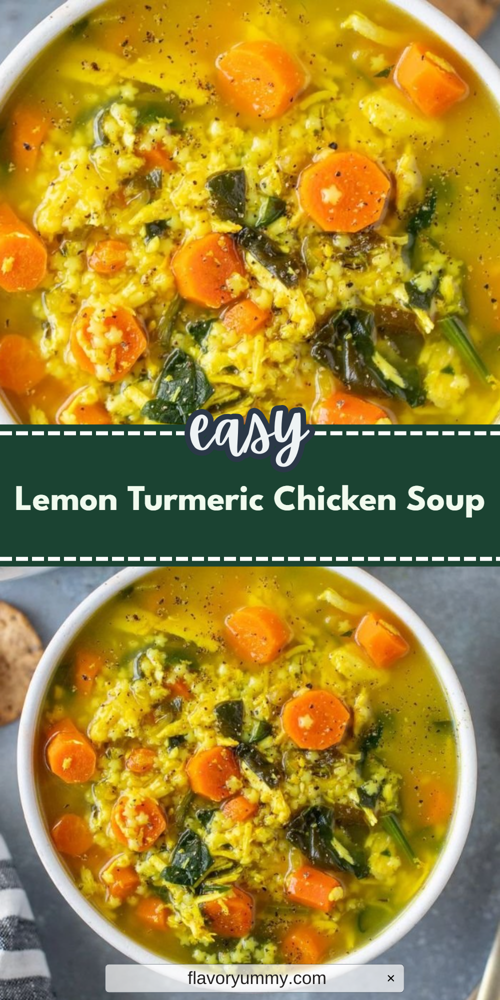 Lemon Turmeric Chicken Soup