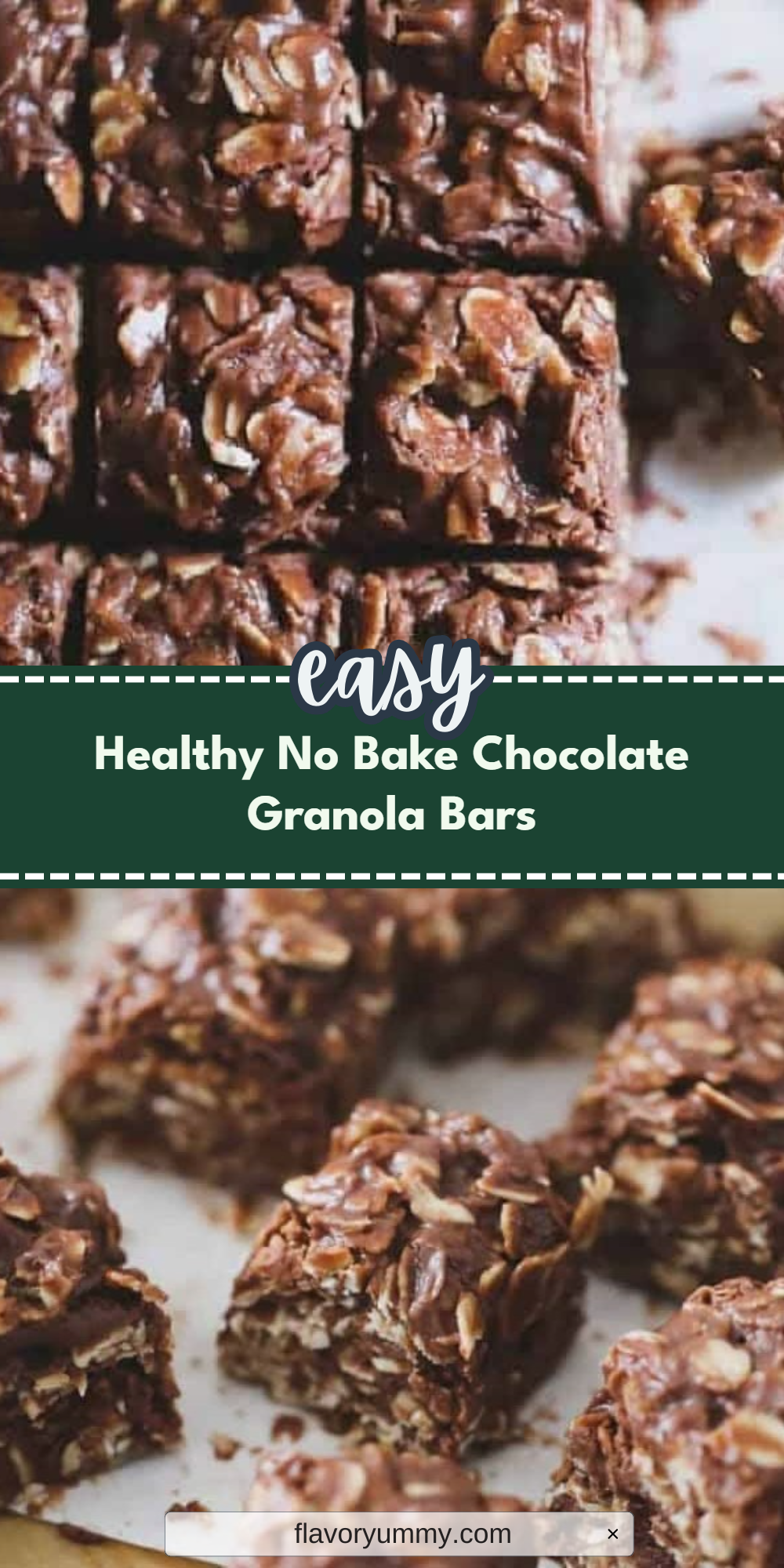 Healthy No Bake Chocolate Granola Bars