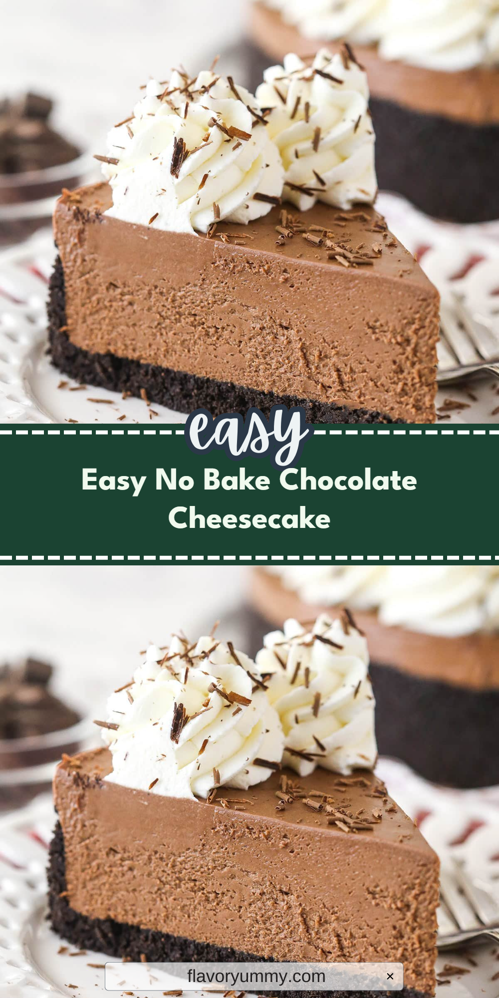 Easy No Bake Chocolate Cheesecake