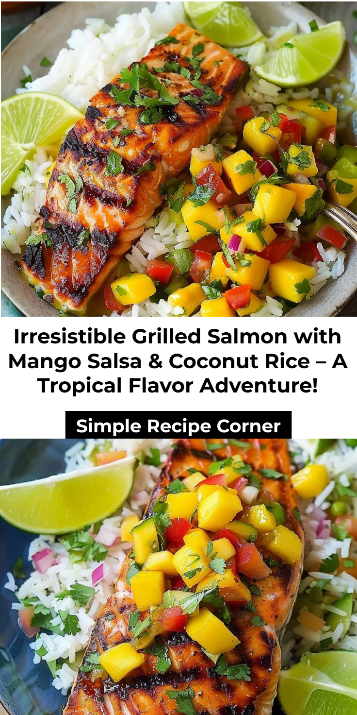 Grilled Salmon with Mango Salsa and Coconut Rice Recipe
