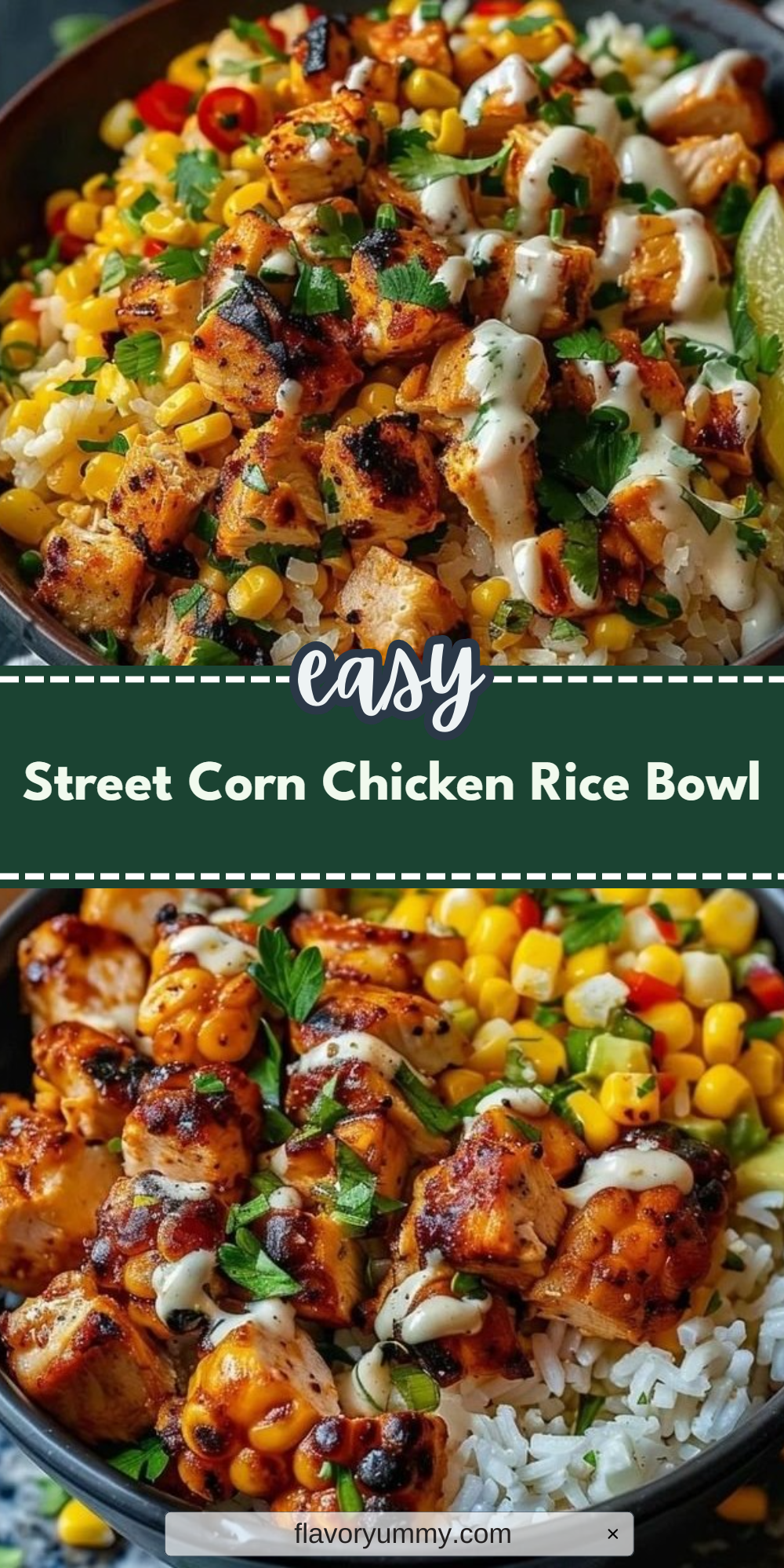 Street Corn Chicken Rice Bowl