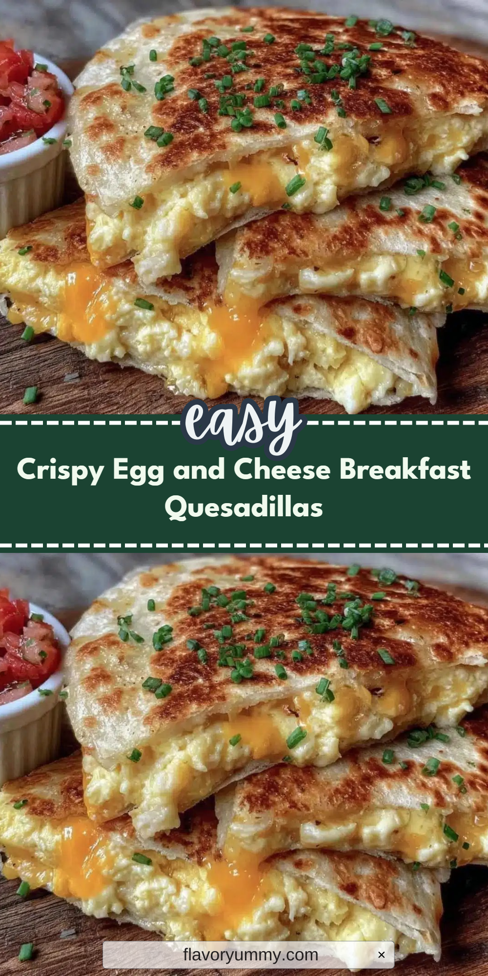 Crispy Egg and Cheese Breakfast Quesadillas