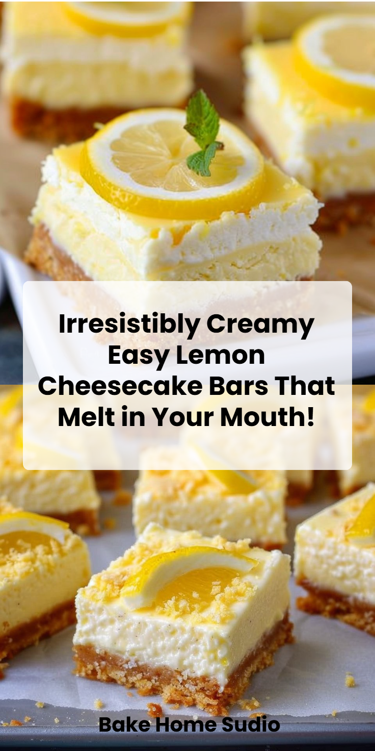 Lemon Cheesecake Bars Recipe