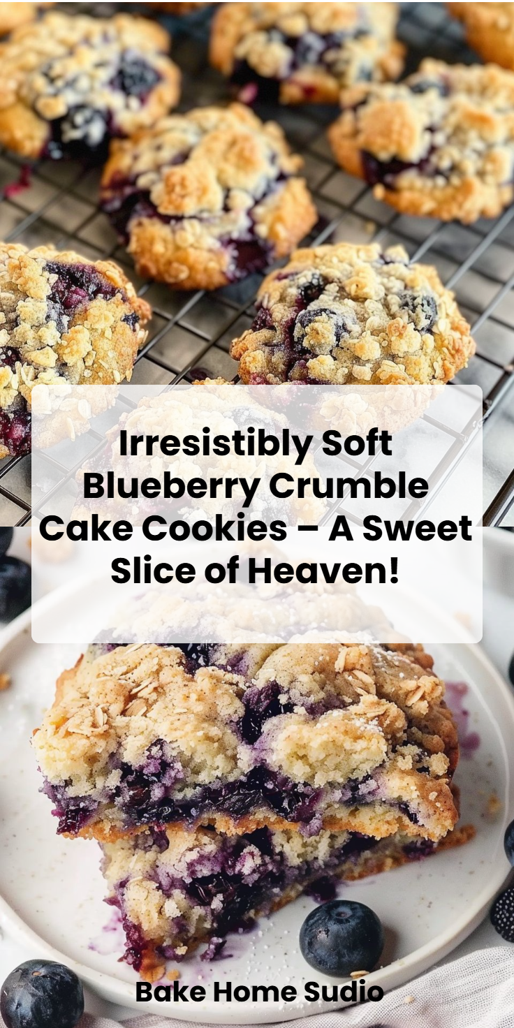 Blueberry Crumble Cake Cookies