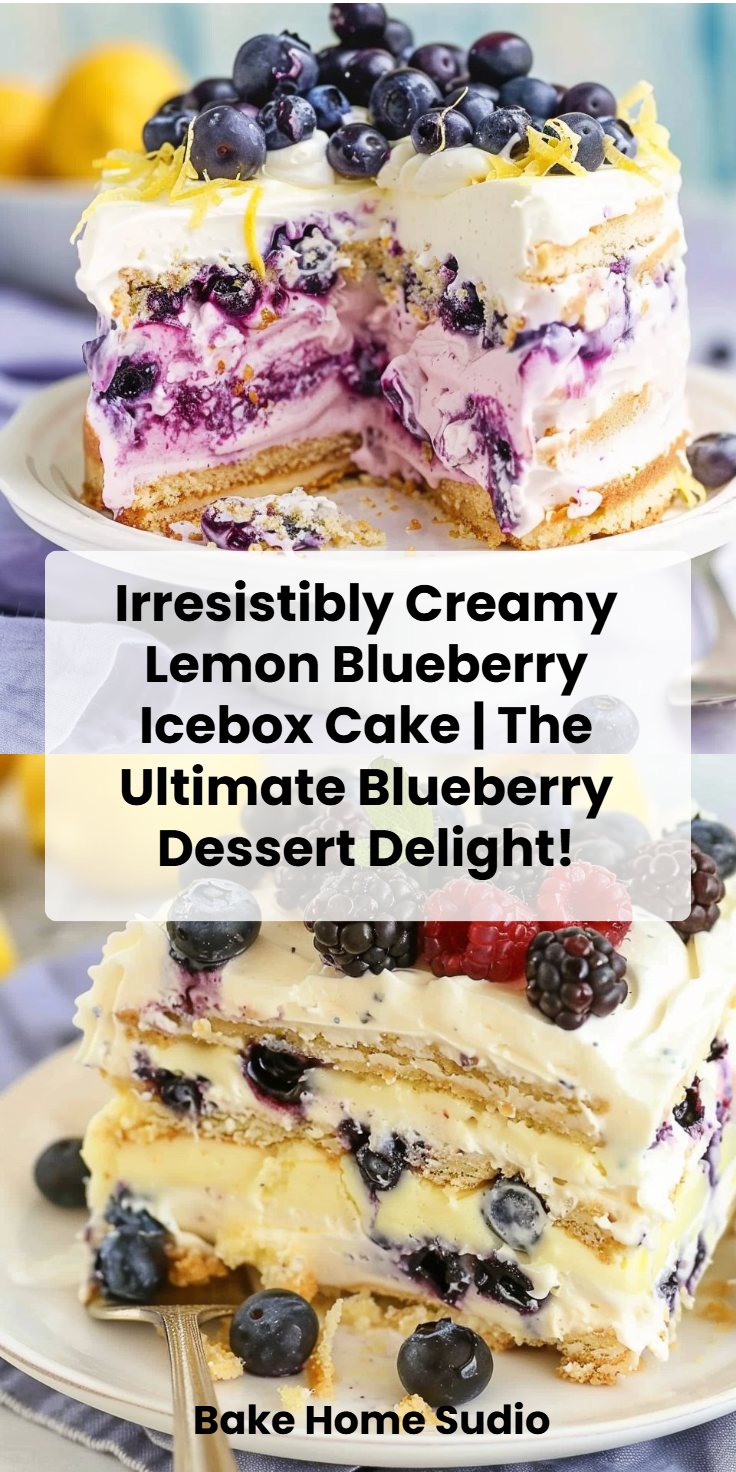 Lemon Blueberry Icebox Cake
