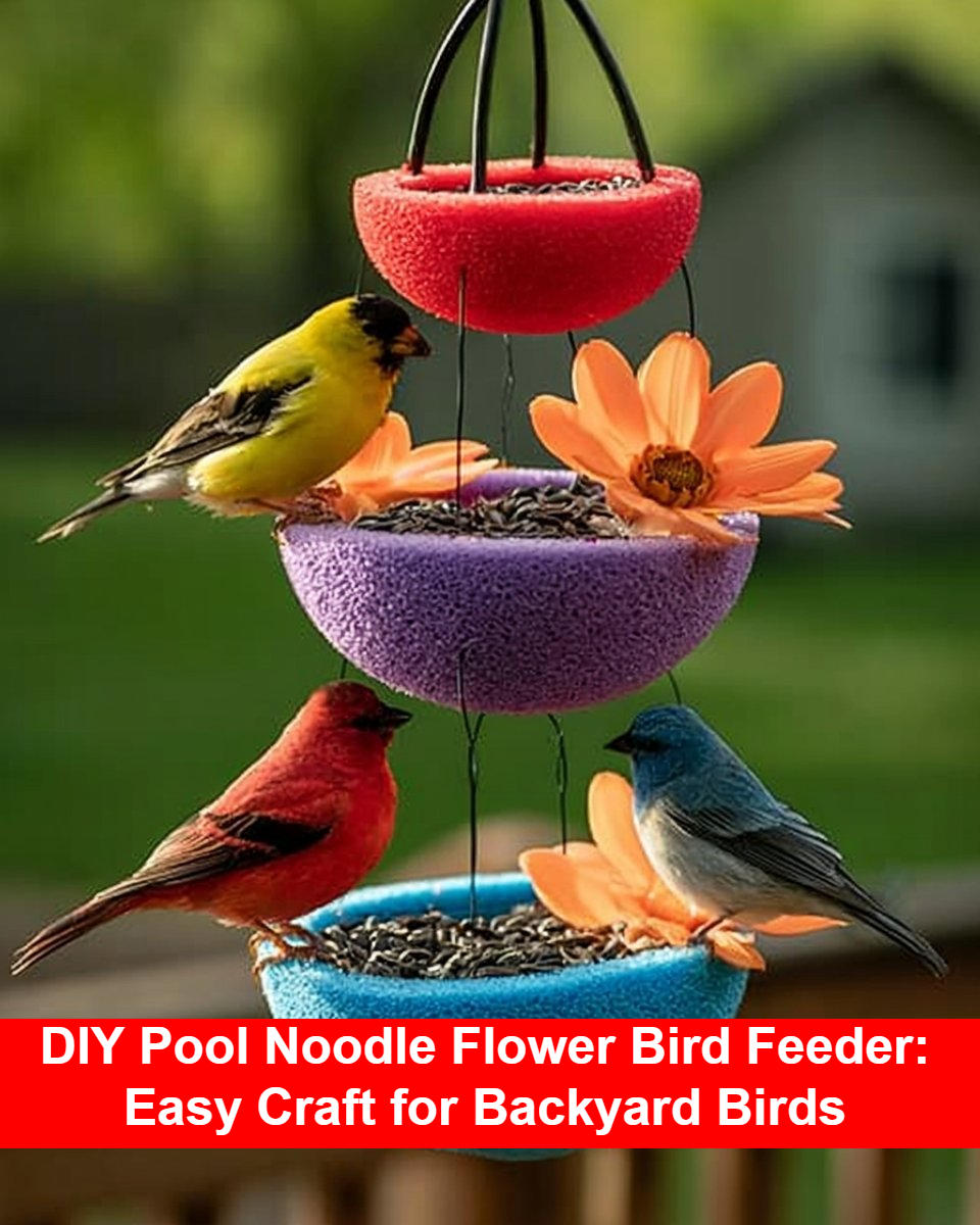 Pool Noodle Flower Bird Feeder