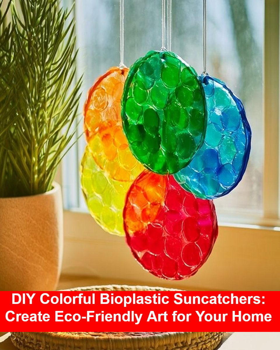 DIY Colorful Bioplastic Suncatchers