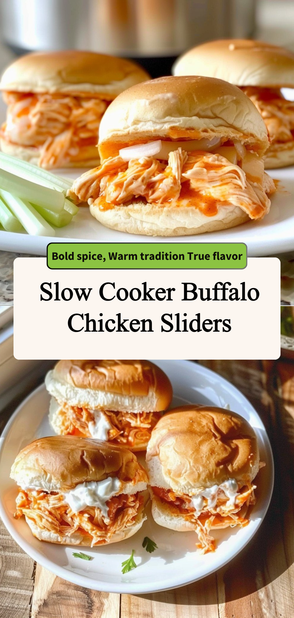 Slow Cooker Buffalo Chicken Sliders