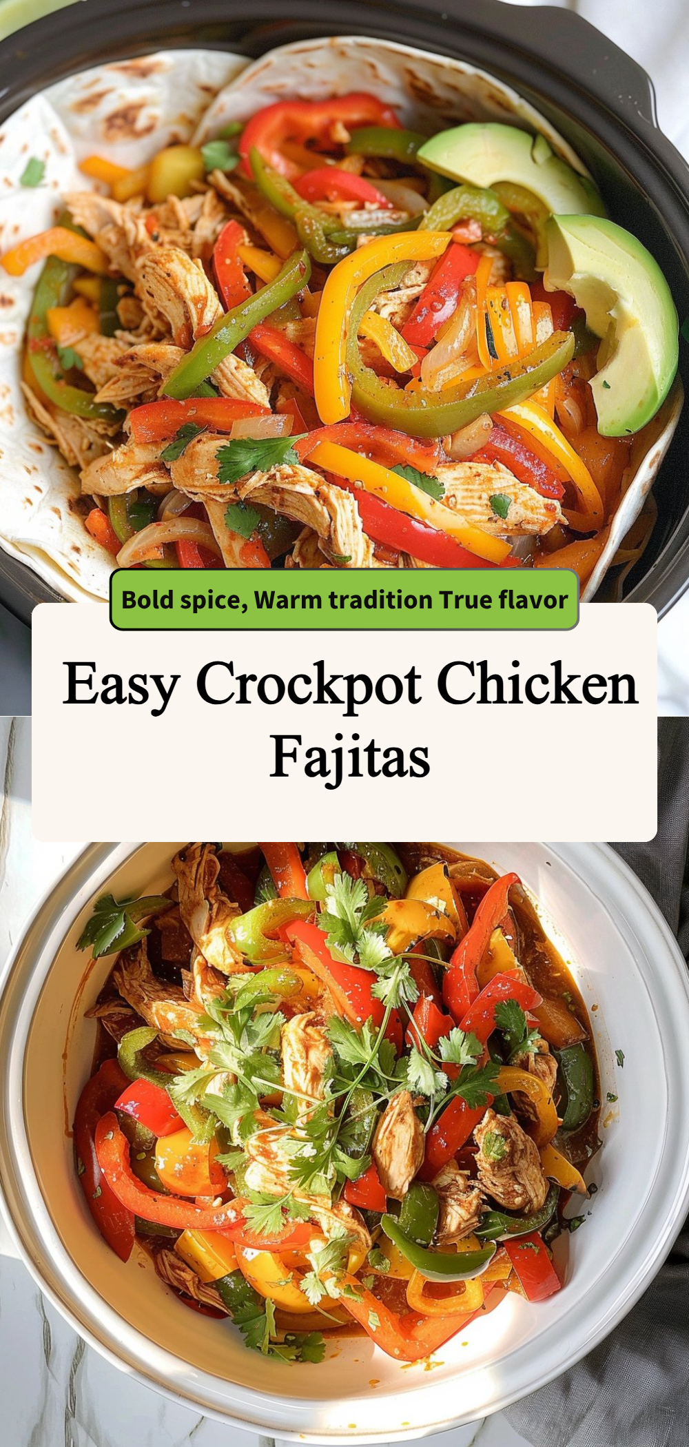 Easy Crockpot Chicken Fajitas 4 Easy Crockpot Chicken Fajitas