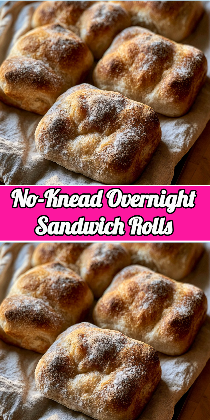 No-Knead Overnight Sandwich Rolls