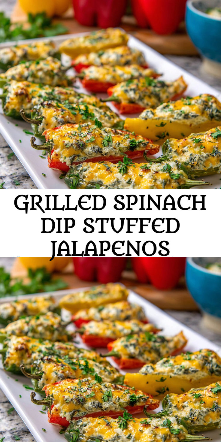 Grilled Spinach Dip Stuffed Jalapenos