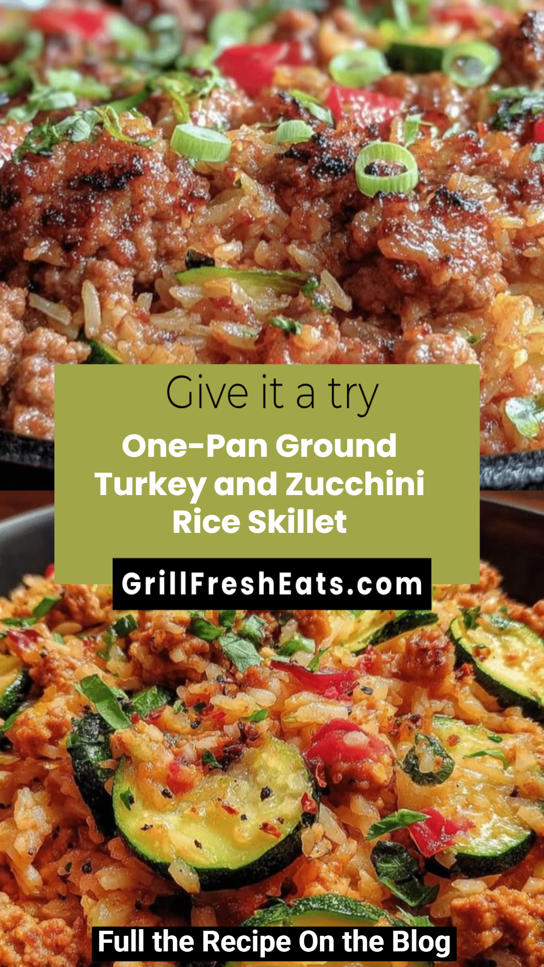 One-Pan Ground Turkey and Zucchini Rice Skillet