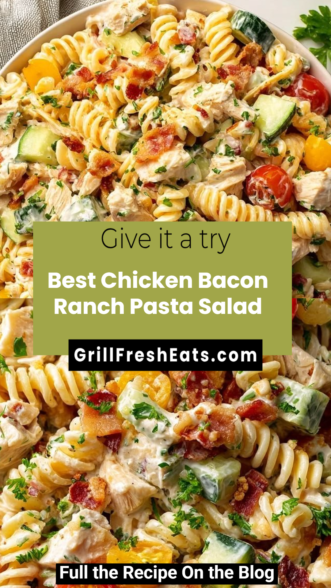 Best Chicken Bacon Ranch Pasta Salad
