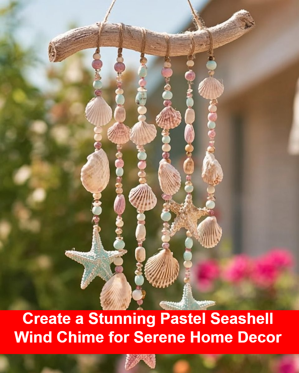 Create a Stunning Pastel Seashell Wind Chime for Your Home or Garden