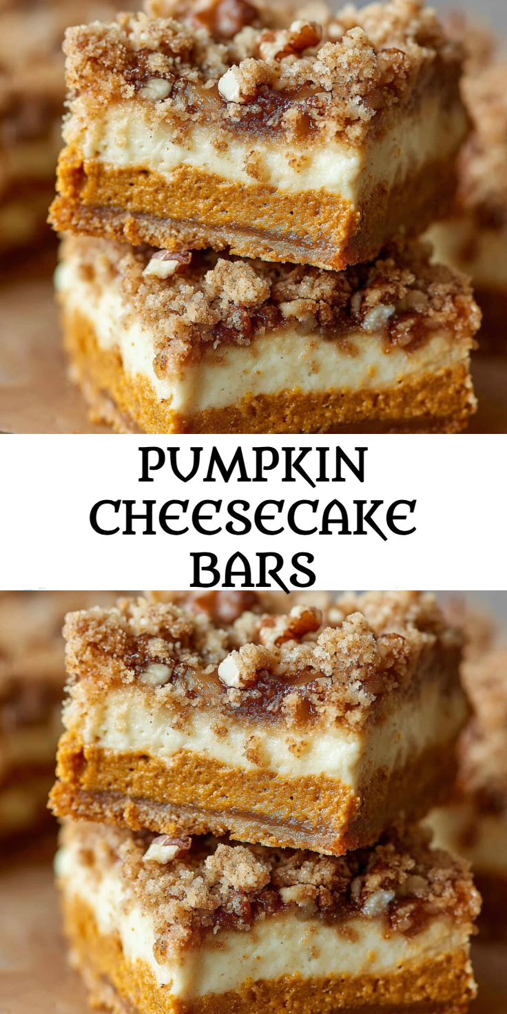 Pumpkin Cheesecake Bars