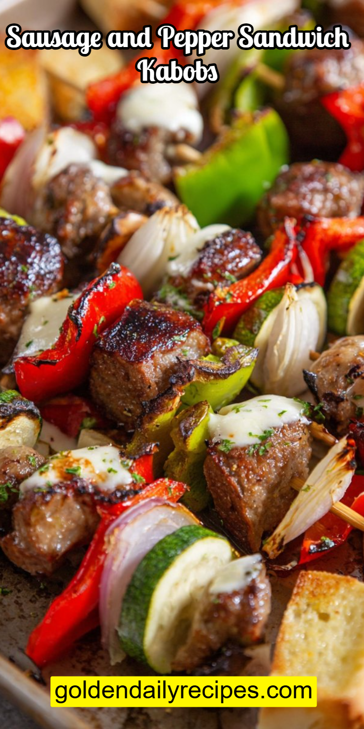 Sausage and Pepper Sandwich Kabobs