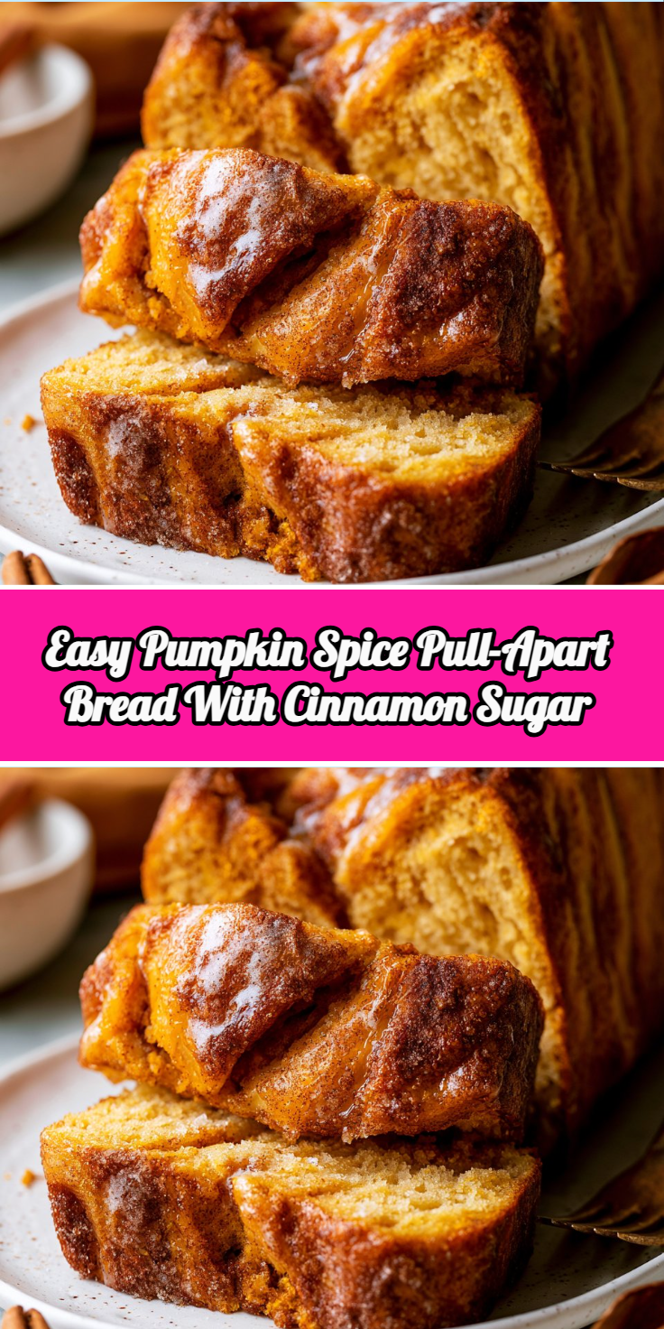 Easy Pumpkin Spice Pull-Apart Bread With Cinnamon Sugar