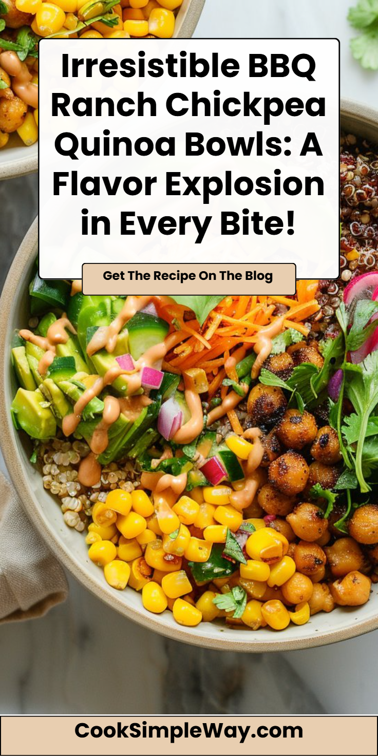 Chickpea Quinoa Bowls with BBQ Ranch