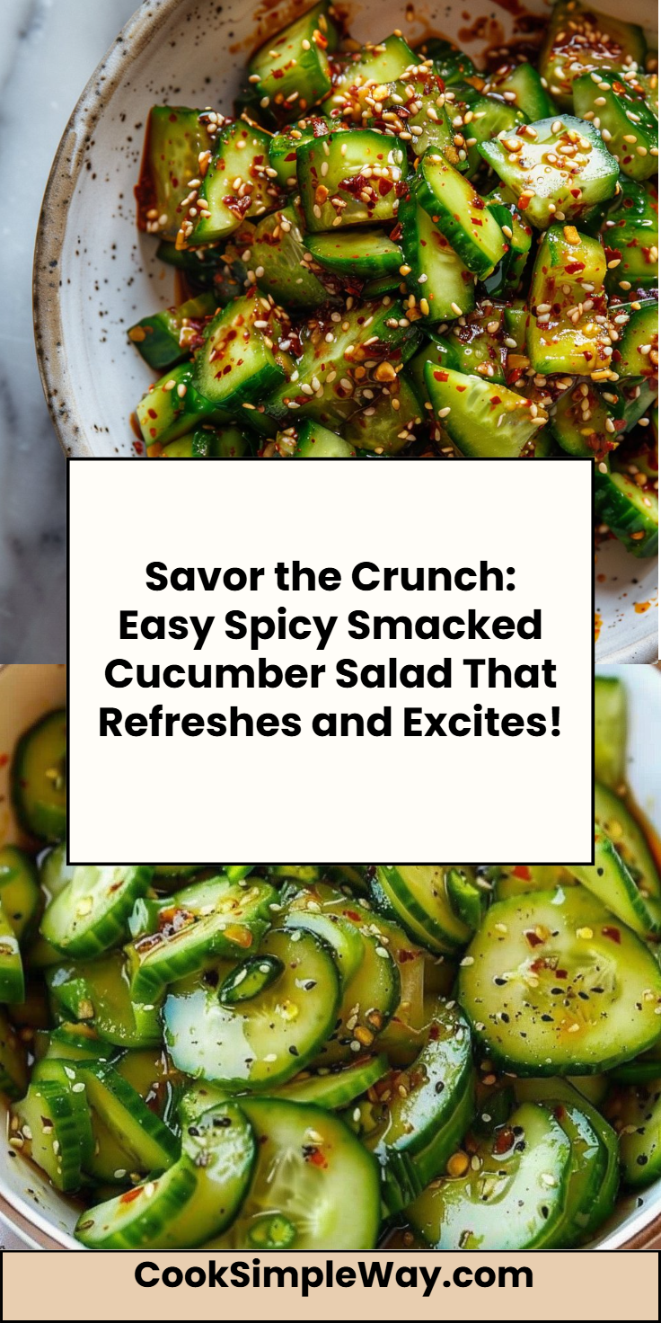 Easy Spicy Smacked Cucumber Salad