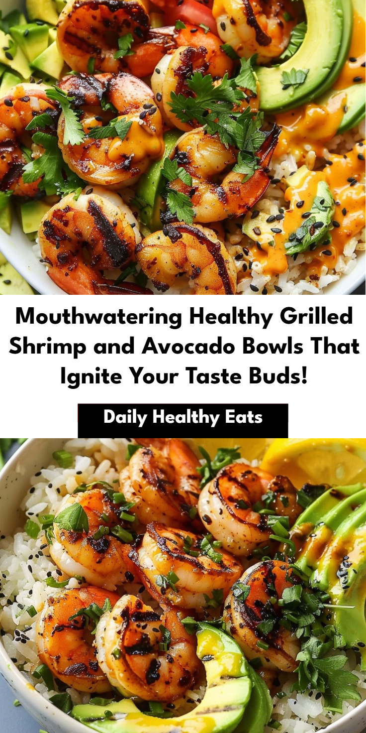 Healthy Grilled Shrimp and Avocado Bowls Recipe