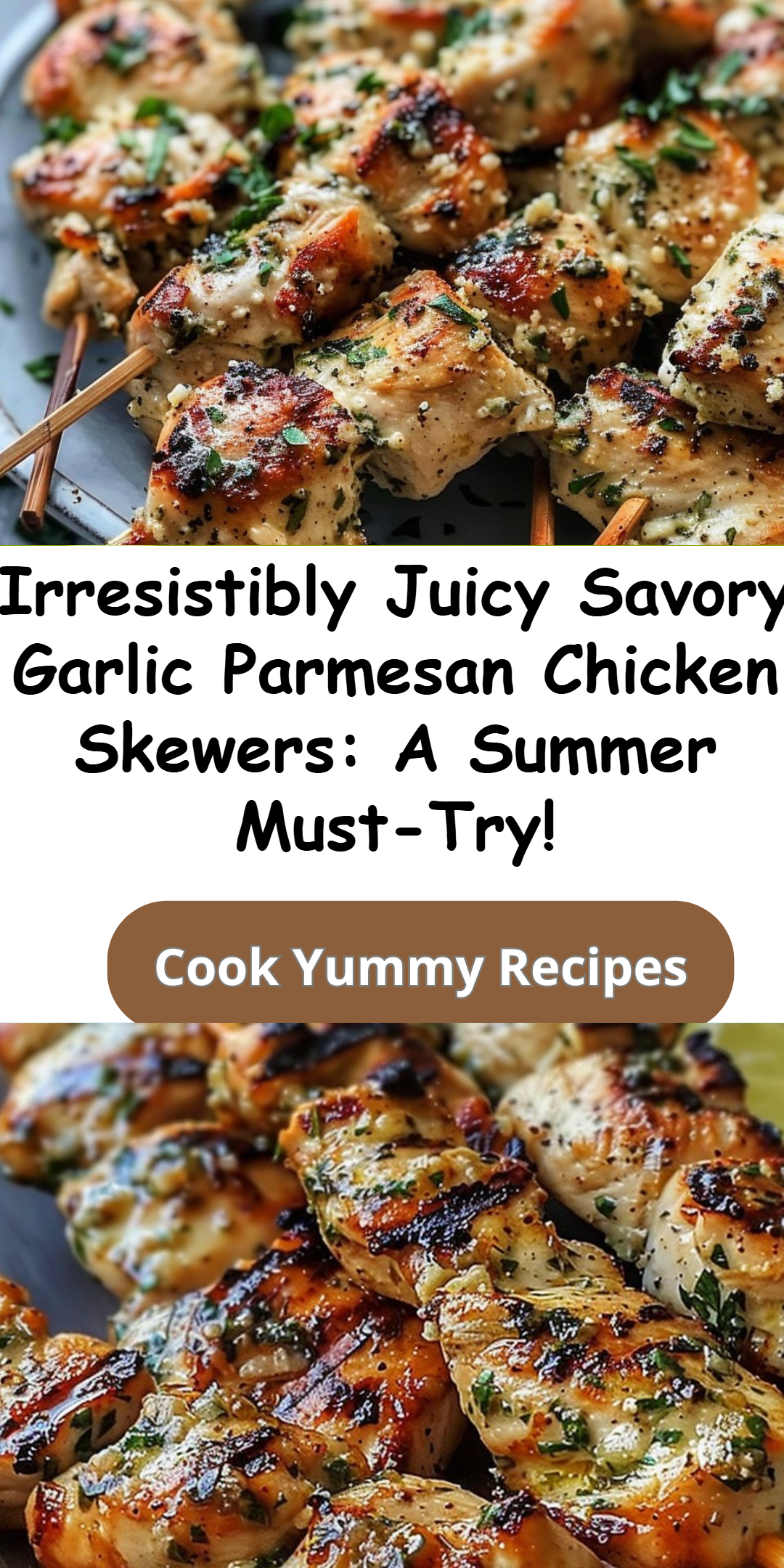 Savory Garlic Parmesan Chicken Skewers