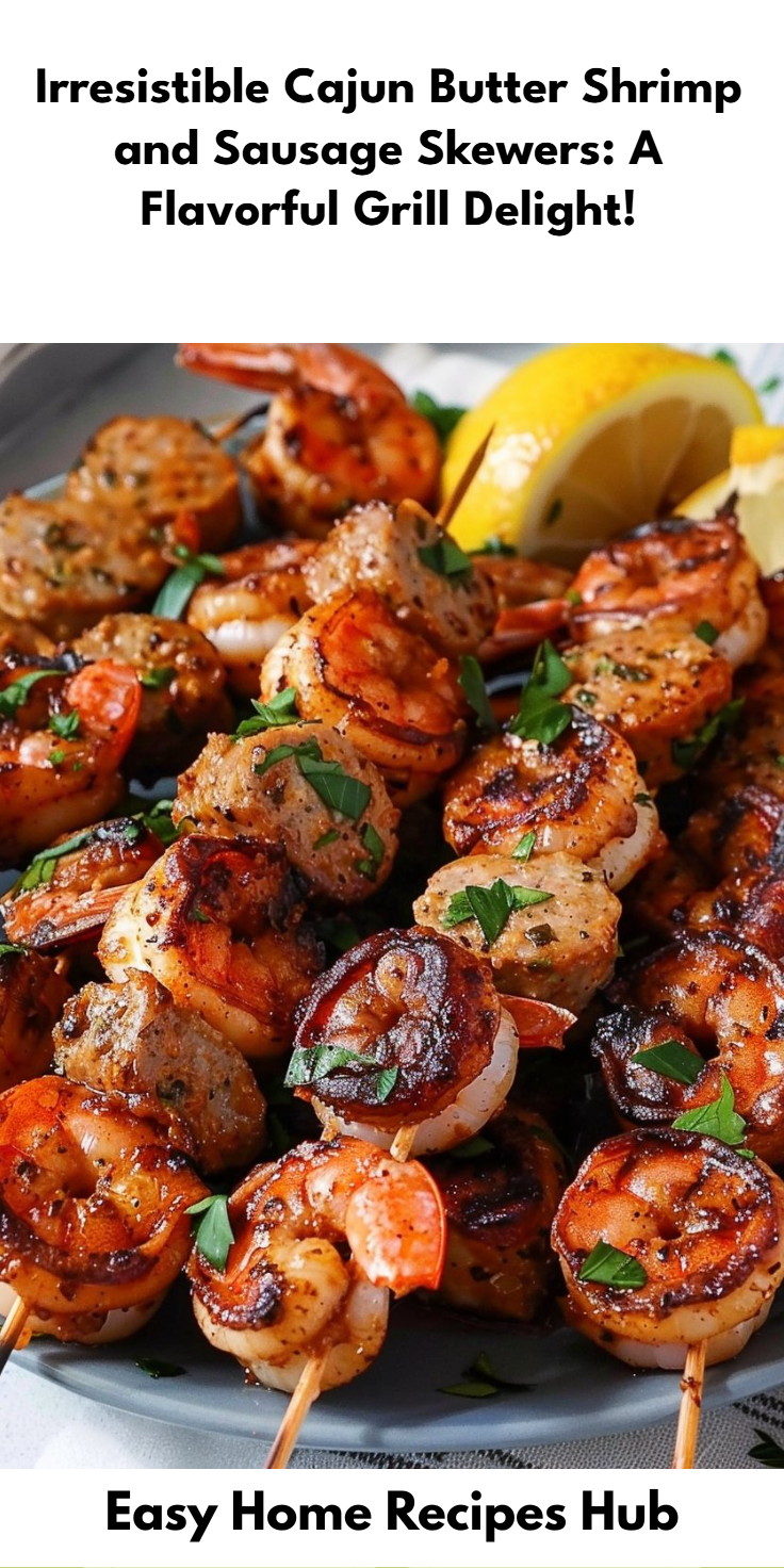 Cajun Butter Shrimp and Sausage Skewers
