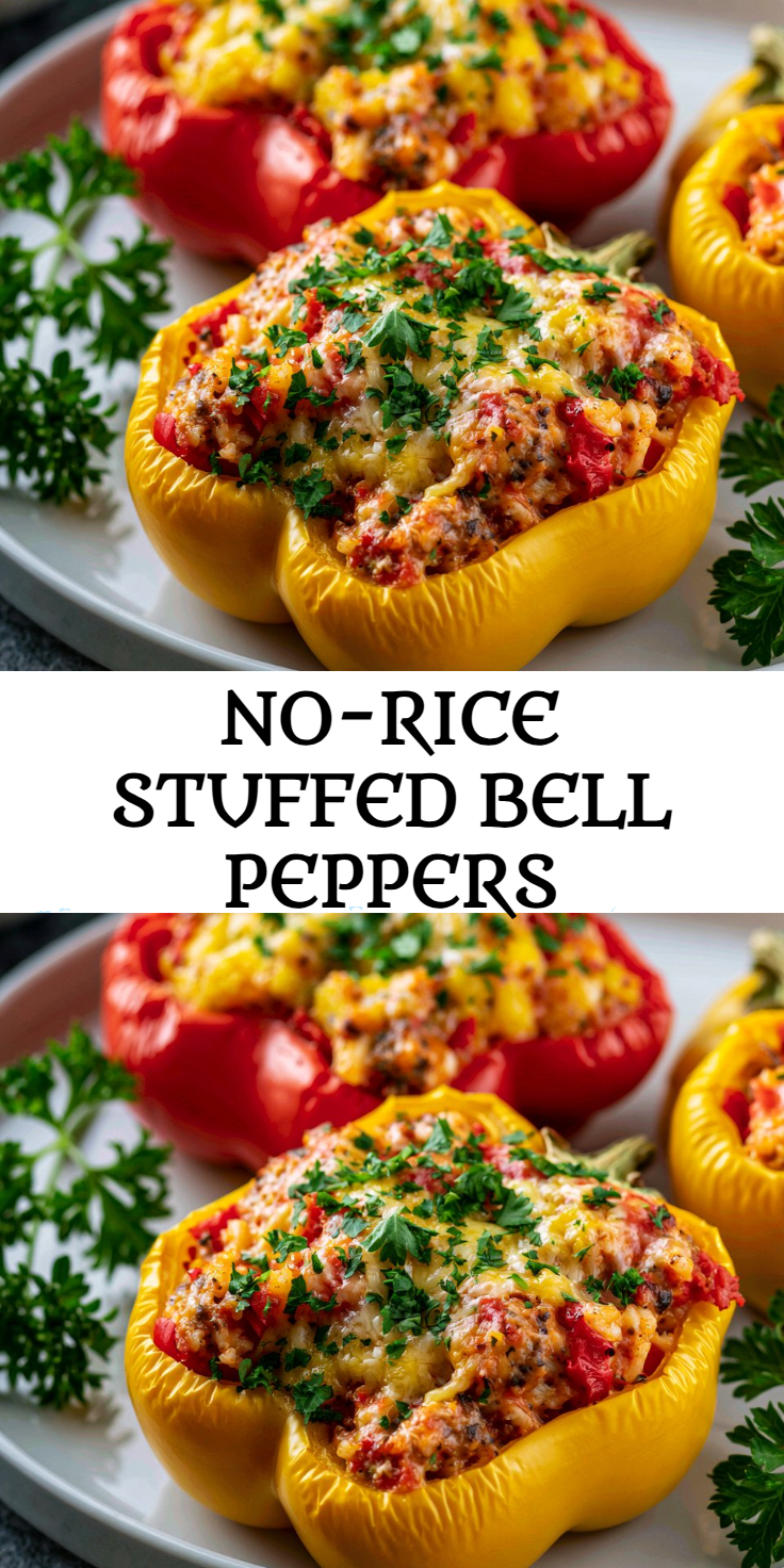 No-Rice Stuffed Bell Peppers