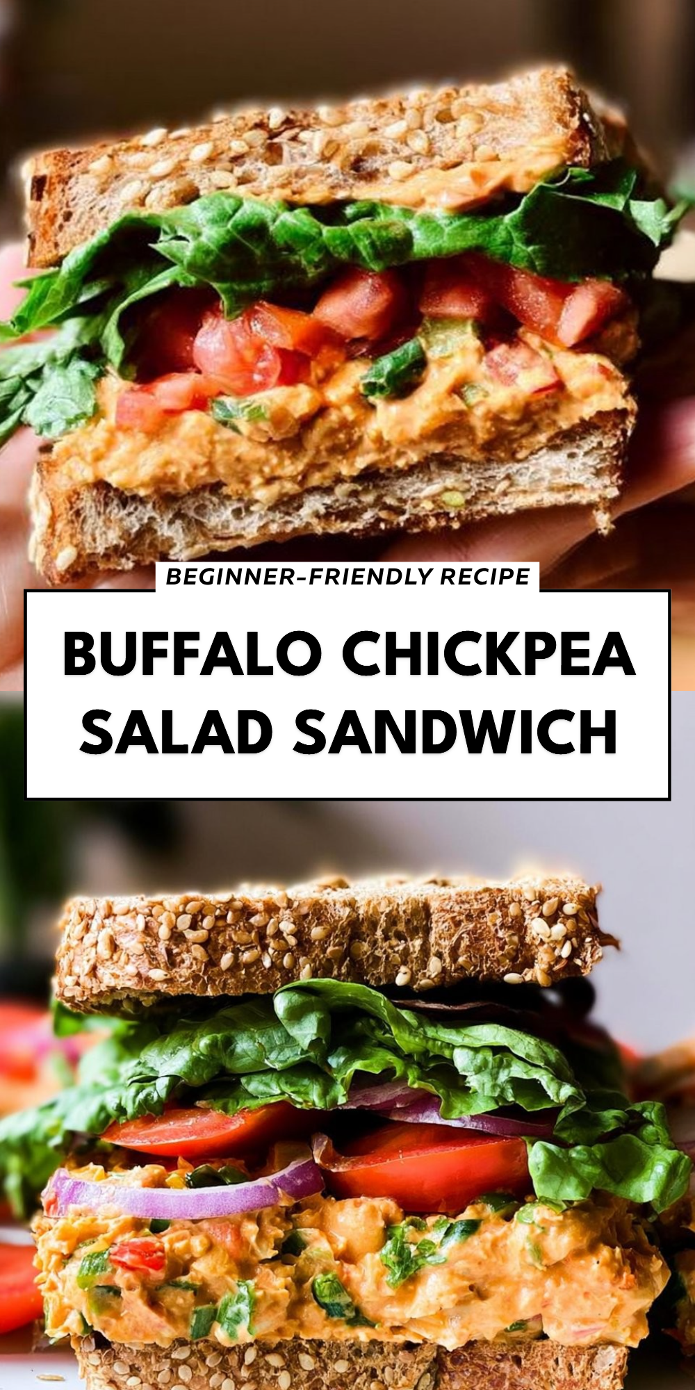 Buffalo Chickpea Salad Sandwich