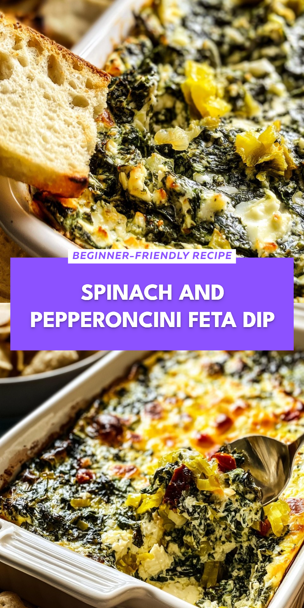 Spinach and Pepperoncini Feta Dip